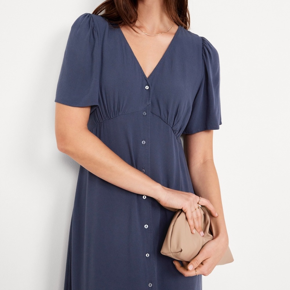 Waist-Defined Midi Dress